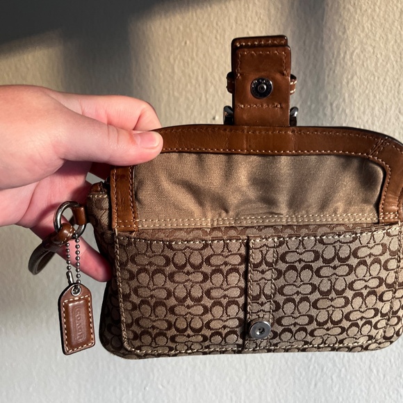 Coach F40585 Signature C Leather Wallet Wristlet Y2K - Picture 5 of 5